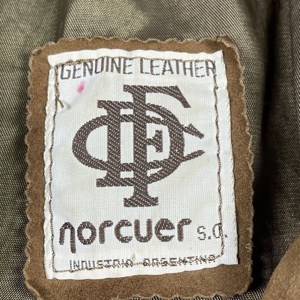 Vintage Norceur Genuine Leather Jacket 80s Batwing Structured Shoulder Snakeskin - Picture 11 of 16